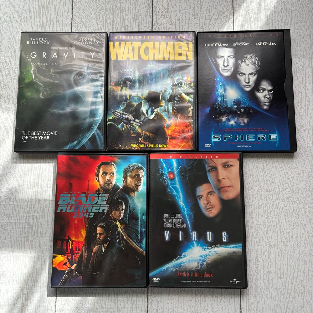 Sci Fi DVD Lot 5 Movies Blade Runner 2049 Watchmen